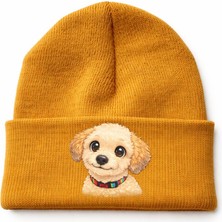 Middles & Niddles Collection Sevimli Köpek Baskılı  Bere – Unisex – Yumuşak Triko – Kışlık