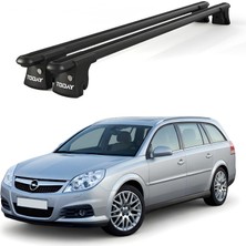 Today Auto Trio-Iı Opel Vectra Kombi (2003-2008) Uyumlu Siyah Kilitli Ara Atkı 120CM Port Bagaj Tavan Barı