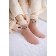 Gigi Giyim Peluş Kürk Bilekli Kadın Çorap