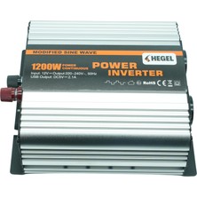 Hegel - Inges 1200 Watt 12 Volt Modifiye Sinüs Inverter - 12V 1200W Invertör , Karavan , Bağ Evi
