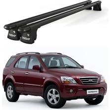 Today Auto Trio-I Kia Sorento (2002-2006) Uyumlu Siyah Kilitli Ara Atkı 120CM Port Bagaj Tavan Barı