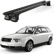 Today Auto Trio-I Audi A4 Avant (2002-2004) Uyumlu Siyah Kilitli Ara Atkı 120CM Port Bagaj Tavan Barı