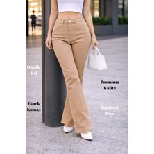 Cedy Denim Cedy Denım Yüksek Kalite Kadın 5 Cep Düşük Bel Ispanyol Paça Skinnyfit Esnek Jean Pantolon C619