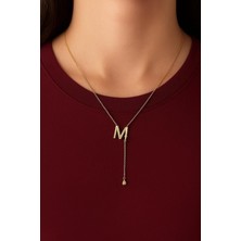 Lotusbybuket Vip Model Kararmaz Çelik Gold "m" Harf Kolye(Diğer Harfler Için Mesajla Sorunuz)