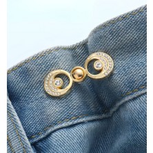 Gucso Gold Hilal Model Pantolon Beli Daraltma Aparatı, Kemer, Broş, Hilal Pantolon Beli Daraltma Çıtçıtı