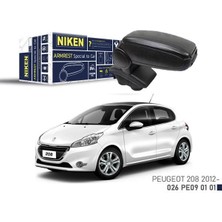 Niken Nıken 026PE090101 - Araca Özel Kol Dayama Siyah Peugeot 208 12
