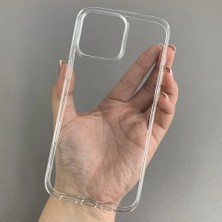 Elixem İphone 14 Pro Max Uyumlu Şeffaf Silikon TPU Kamera Kısmı Açık Kılıf