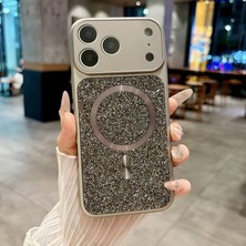 KumOziShop iPhone 16 Pro Uyumlu Magsafe Özellikli 17 Görünümlü Kamera Korumalı Elmas Taşlı Premium Kılıf