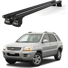 Today Auto Trio-I Kia Sportage (2004-2009) Uyumlu Siyah Kilitli Ara Atkı 120CM Port Bagaj Tavan Barı