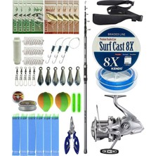 Yek Outdoor Yekoutdoor Surf Olta Seti Okuma Alaris Tele Surf 420 cm 100-200 gr Surf Kamışı&shimano Makina Ultegra 14000 Xse