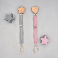 Zuppers Müslin Emzik Askısı 2li Set Duman-Roza