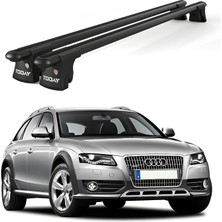 Today Auto Trio-I Audi A6 Allroad (2016-2011) Uyumlu Siyah Kilitli Ara Atkı 120CM Port Bagaj Tavan Barı
