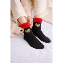 Gigi Giyim Peluş Kürk Bilekli Kadın Çorap