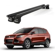Today Auto Trio-I Ford Kuga (2012 ve Sonrası) Uyumlu Siyah Kilitli Ara Atkı 120CM Port Bagaj Tavan Barı