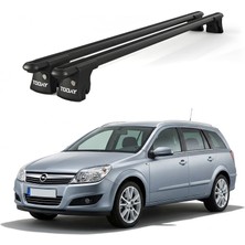 Today Auto Trio-Iı Opel Astra Kombi (2004-2012) Uyumlu Siyah Kilitli Ara Atkı 120CM Port Bagaj Tavan Barı