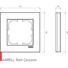 Anahtar Kapı Otomatiği, Tekli, Modül+Kapak, Beyaz, Karell, 83X83X10 mm (Çerçeve Hariçtir)