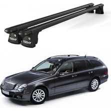 Today Auto Trio-I Mercedes-Benz E Kombi (1996-2016) Uyumlu Siyah Kilitli Ara Atkı 120CM Port Bagaj Tavan Barı