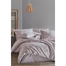 Pazarcan Saten Çift Kişilik Nevresim Takımı Silva V1 Taş