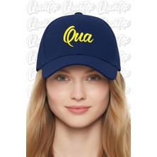 Quatex Qua Nakışlı Şapka – Lacivert %100 Pamuk Gabardin Unisex Model