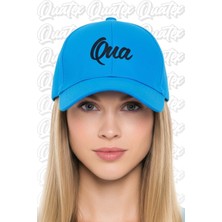 Quatex Qua Nakışlı Şapka – Mavi %100 Pamuk Gabardin Unisex Model