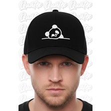 Quatex Panda Nakışlı Şapka – Siyah %100 Pamuk Gabardin Unisex Model