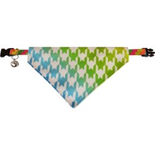 Pazarcan Kaz Ayağı Desenli Fular Kedi ve Köpek Tasması 25-30 cm