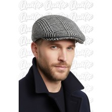 Quatex Kaşe Kasket Ingiliz Model %100 Kaşe Arkası Lastikli