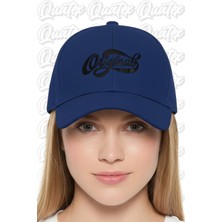 Quatex Original Nakışlı Lacivert Spor Unisex Şapka A+ Kalite Ürün