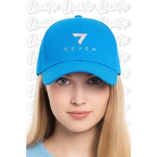 Quatex Seven Nakışlı Şapka – Mavi %100 Pamuk Gabardin Unisex Model