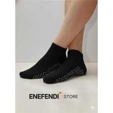 NF ND ENEFENDİ Kaydırmaz Unisex Yoga, Pilates, Tavaf Çorabı | Spor Patik Çorap |siyah 36-40
