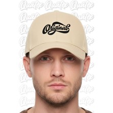 Quatex Original Nakışlı Krem Spor Unisex Şapka A+ Kalite Ürün