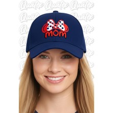 Quatex Mickey Mom Nakışlı Şapka – Lacivert %100 Pamuk Gabardin Unisex Model