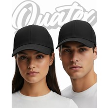 Quatex Basic Şapka 2'li Paket – Siyah %100 Pamuk Gabardin Unisex Model