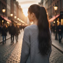 Pazarcan Tokalı Dalgalı At Kuyruğu / Kahverengi