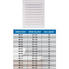 Panjur Menfez Havalandırma Kapağı, 50X50 cm (Enxboy), Pvc, Beyaz