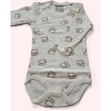 Bulut Anne ve Çocuk Uzun Kollu Çıtçıtlı Body %100 Pamuklu Desenli /renkli Erkek ve Kız Bebek Unisex Tasarım Çıtçıtlı Yaka