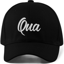 Quatex Qua Nakışlı Şapka – Siyah %100 Pamuk Gabardin Unisex Model