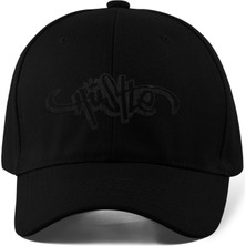 Quatex Hustle Nakışlı Siyah Spor Unisex Şapka A+ Kalite Ürün