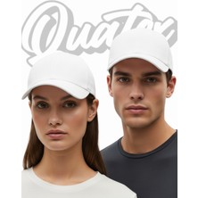 Quatex Basic Şapka 2'li Paket – Beyaz %100 Pamuk Gabardin Unisex Model