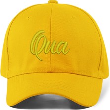 Quatex Qua Nakışlı Şapka – Sarı %100 Pamuk Gabardin Unisex Model