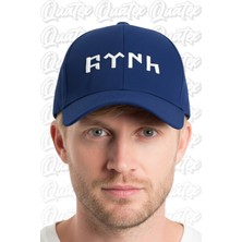 Quatex Göktürkçe Türk Nakışlı Şapka – Lacivert %100 Pamuk Gabardin Unisex Model