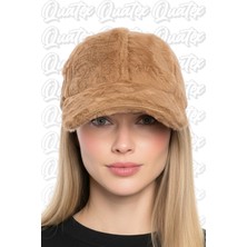 Quatex Peluş Kışlık Şapka - Kahverengi %100 Peluş Kumaş Unisex Model