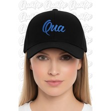 Quatex Qua Nakışlı Şapka – Siyah %100 Pamuk Gabardin Unisex Model