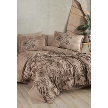 Pazarcan Saten Çift Kişilik Nevresim Takımı Le V1 Kahve