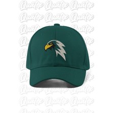 Quatex Kartal Nakışlı Şapka – Yeşil %100 Pamuk Gabardin Unisex Model