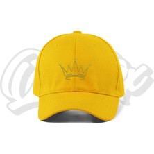 Quatex Taç Nakışlı Şapka – Sarı %100 Pamuk Gabardin Unisex Model