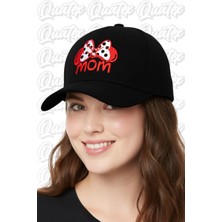 Quatex Mickey Mom Nakışlı Şapka – Siyah %100 Pamuk Gabardin Unisex Model