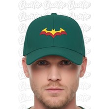 Quatex Batsman Nakışlı Şapka – Yeşil %100 Pamuk Gabardin Unisex Model