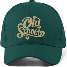 Quatex Old School Nakışlı Şapka – Yeşil %100 Pamuk Gabardin Unisex Model