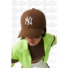 Quatex Ny New York Nakışlı Şapka – Kahverengi %100 Pamuk Gabardin Unisex Model